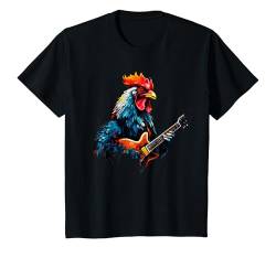 Kinder Huhn spielt Gitarre für Jungen & Mädchen T-Shirt von Lustiger Spruch I Tiere & Spaß I Damen & Herren