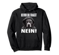 Pitbull Spruch Lustig Geschenk I Bevor du fragst Nein Pullover Hoodie von Lustiger Spruch I Tiere & Spaß I Damen & Herren