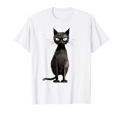 Schwarze Katze Lustig Geschenk I lustiges Katzenmotiv T-Shirt von Lustiger Spruch I Tiere & Spaß I Damen & Herren