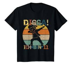 Kinder 11 Geburtstag Digga Ich Bin 11 Jahre Sprüche T-Shirt von Lustiger Spruch Kindergeburtstag Retro