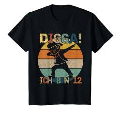 Kinder 12 Geburtstag Digga Ich Bin 12 Jahre Sprüche T-Shirt von Lustiger Spruch Kindergeburtstag Retro