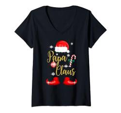 Papa Claus Lustiges Passendes Weihnachten Geschenk für Vater T-Shirt mit V-Ausschnitt von Lustiges Familie Weihnachts Geschenke