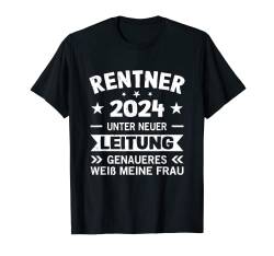 Herren Pensionierung Rentenbeginn Mann Ruhestand Rentner 2024 T-Shirt von Lustiges Geschenk zum Renteneintritt Mann Pension