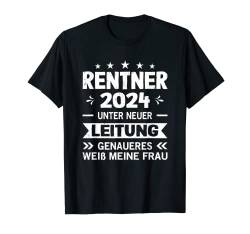 Herren Pensionierung Rentenbeginn Mann Ruhestand Rentner 2024 T-Shirt von Lustiges Geschenk zum Renteneintritt Mann Pension