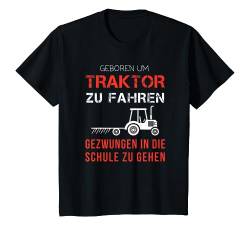 Kinder Landwirt Traktor Trecker Jungen Geburtstag Einschulung Shirt von Lustiges Landwirt Bauer Kinder Geburtstag T-Shirt