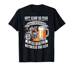 Gott Schuf Die Motorrad Und Bier Motorradfahrer Biker Shirt von Lustiges T-Shirt