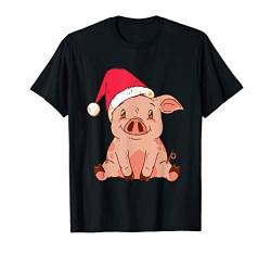 Lustiges Schwein Weihnachten Süß Ferkel Bauer Bauernhof T-Shirt von Lustiges Weihnachtsgeschenk für ihn sie und Kind