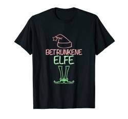 Betrunkene Elfe Tshirt Weihnachten Outfit Dame Weihnachts T-Shirt von Lustigies Weihnachtsgeschenk Weihnachtsshirt Xmas