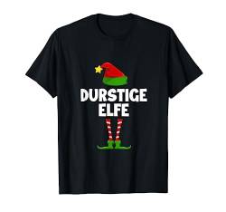 Durstige Elfe Tshirt Weihnachten Outfit Dame Herr Weihnachts T-Shirt von Lustigies Weihnachtsgeschenk Weihnachtsshirt Xmas