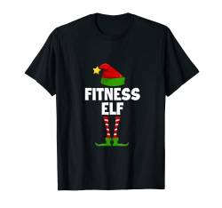 Fitness Elf Tshirt Weihnachten Outfit Dame Herr Weihnachts T-Shirt von Lustigies Weihnachtsgeschenk Weihnachtsshirt Xmas