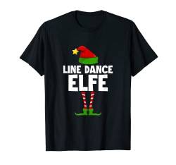 Line Dance Elfe Tshirt Weihnachten Outfit Dame Weihnachts T-Shirt von Lustigies Weihnachtsgeschenk Weihnachtsshirt Xmas