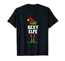 Sexy Elfe Tshirt Weihnachten Outfit Dame Herr Elf Weihnachts T-Shirt von Lustigies Weihnachtsgeschenk Weihnachtsshirt Xmas
