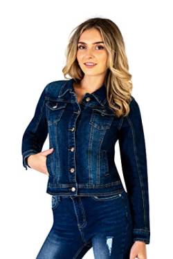 Lusty Chic Damen Jeansjacke - Damen Jeans Jacke - Stilvoll Jacke für Mädchen (L, Denim) von Lusty Chic