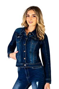 Lusty Chic Damen Jeansjacke - Damen Jeans Jacke - Stilvoll Jacke für Mädchen (S, Denim) von Lusty Chic