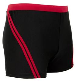 Luvanni Badehose für Herren Schwimmhose Männer kurz eng anliegend Badeshorts gestreift Streifen rot blau Streifenmuster Farbe gestreift XL von Luvanni