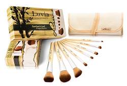 Luvia Cosmetics – Bamboo’s Leaf - Make-Up Pinsel Set aus nachhaltigem Bambus mit 8 Pinseln und praktischer Aufbewahrungstasche aus Leinen – Echtes Taklon Haar - Vegan und für Tierhaarallergiker geeignet von Luvia Cosmetics