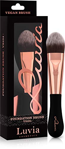 Luvia Foundation Pinsel - Vegan Signature VS104 Make-Up Brush Schwarz/Rosegold von Luvia Cosmetics