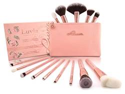 Luvia Makeup Pinsel Set inkl. Kosmetiktasche für Schminke - Rose Golden Vintage Make-Up Brush Set – 14 Profi Kosmetikpinsel/Schminkpinsel in Nude/Rosegold - Geschenkidee - Vegane Kosmetik/Schminke von Luvia Cosmetics