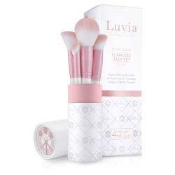 Make-Up Pinselset Luvia, Flawless Face Brush Set, Gesichtspinsel-Set, 4 Vegane Kosmetikpinsel, Schminkpinsel von Luvia Cosmetics