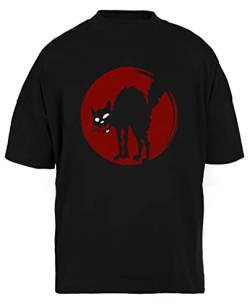 Anarcho Syndicalism - Sabo Tabby Unisex Schwarz Baggy T-Shirt Herren Damen Baggy Men's Women's Black T-Shirt von Luxogo