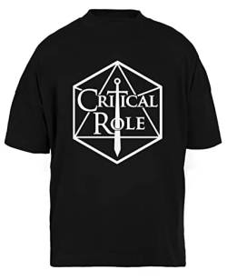 Critical Role LogoUnisex Schwarz Baggy T-Shirt Herren Damen Baggy Men's Women's Black T-Shirt L von Luxogo