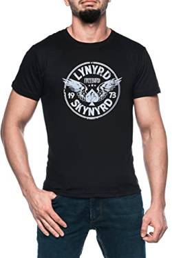Free Bird - Lynyrd Logo Schwarz T-Shirt Kurzarm Men's Black T-Shirt von Luxogo