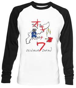 Kill Bill Okinawa Japan Unisex Weiß Baseball T-Shirt Herren Damen Baseball T-Shirt von Luxogo