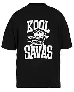 Kool Savas Unisex Schwarz Baggy T-Shirt Herren Damen Baggy Men's Women's Black T-Shirt von Luxogo