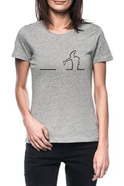 La Linea Damen Grau T-Shirt Kurzarm Women's Grey T-Shirt XXL von Luxogo