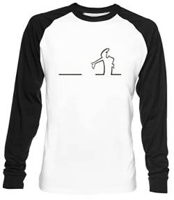 La Linea Unisex Weiß Baseball T-Shirt Herren Damen Baseball T-Shirt von Luxogo