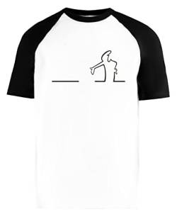 La Linea Unisex Weiß Baseball T-Shirt Herren Damen Kurze Ärmel Short Sleeves M von Luxogo