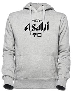 Luxogo Asahi Super Dry Design Unisex Grau Jumper Kapuzenpullover Herren Damen Unisex Grey Hoodie Men's Women's von Luxogo