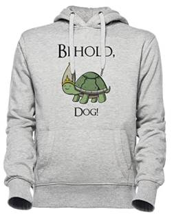 Luxogo Behold Dog Unisex Grau Jumper Kapuzenpullover Herren Damen Unisex Grey Hoodie Men's Women's von Luxogo