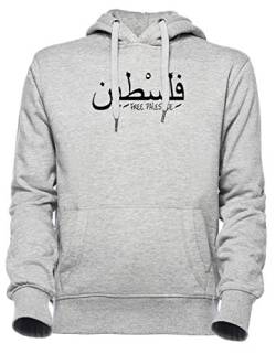 Luxogo Free Palestine Unisex Grau Jumper Kapuzenpullover Herren Damen Unisex Grey Hoodie Men's Women's von Luxogo