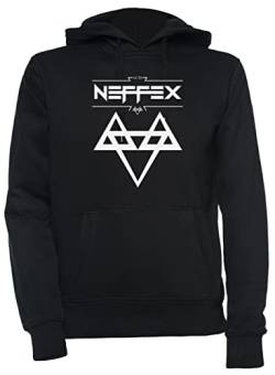 Luxogo Neffex 2 Logo Unisex Schwarz Kapuzenpullover Herren Damen Unisex Black Hoodie Men's Women's von Luxogo