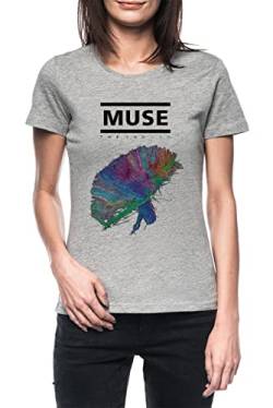 Muse The 2nd Law Damen Grau T-Shirt Kurzarm Women's Grey T-Shirt von Luxogo