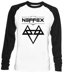Neffex 2 Logo Unisex Weiß Baseball T-Shirt Herren Damen Baseball T-Shirt von Luxogo