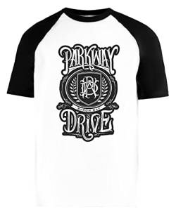 Parkway Drive Unisex Weiß Baseball T-Shirt Herren Damen Kurze Ärmel Short Sleeves von Luxogo
