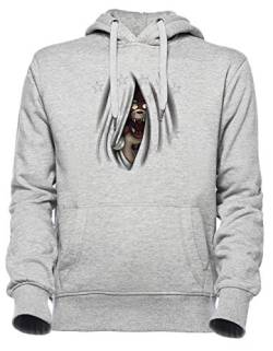 Spähen Listig Unisex Grau Jumper Kapuzenpullover Herren Damen Unisex Grey Hoodie Men's Women's von Luxogo