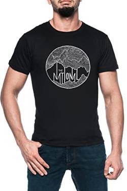The National Schwarz T-Shirt Kurzarm Men's Black T-Shirt von Luxogo