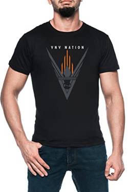 VNV Nation Herren Schwarz T-Shirt Kurzarm Men's Black T-Shirt L von Luxogo