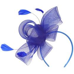 Luxshiny 1 Satz Feder-Tee-Party-Hut Haarbänder haarreif fascinator Haar Klammern Tiara Frauen Faszination Fascinators für Frauen Teeparty Gittergewebe Stirnband Blütenkopf Haarschmuck Damen von Luxshiny