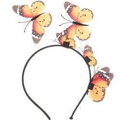 Luxshiny 1Stk Schmetterlings-Haarband Stirnbänder für Damen Krawatten hair accessories for orange tragegurt kleidung Haarreifen für Mädchen Bohemien Stoff Klavier Hut von Luxshiny