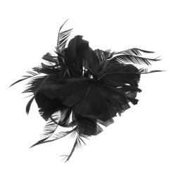 Luxshiny Braut Haarspange Haar-Seitenklammer 1920Er-Jahre-Fascinator-Haarspange Blumen-Haarnadel -Teeparty-Fascinator Für Frauen Und Mädchen (Schwarz) Clip von Luxshiny