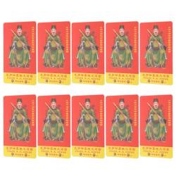Luxshiny Chinesische Fengshui-Glücks-Amulett-Karten 10 Stück 2024 Taisui-Schutzkarte Traditionelle Erfolgs-Amulett-Karten Für Glück Reichtum Verheißungsvollen Erfolg von Luxshiny