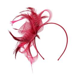 Luxshiny Kleider Fascinator Hut Stirnband Vintage Fascinator Haarband Mesh Tea Party Kopfbedeckung Mit Clip Und Haarband Für Frauen Mädchen() Hüte von Luxshiny