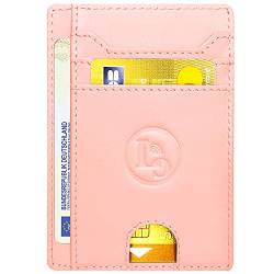 LuxyGo Kreditkartenetui Damen - Geldbörse Ausweis - Geldbeutel Flaches - Portemonnaie - Mini kartenetui - Kleine Geldbörse - Slim Wallet - Kartenetui Mit RFID Schutz - Blocker Karte von LuxyGo