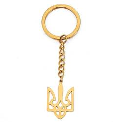 Luxylei Ukraine National Emblem Keychains Ukrainisches Symbol Key Halter Bag Charms Car Schlüsselanhänger Für Geldbörse Handtasche Dekoration von Luxylei