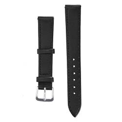 Uhrenarmband, Dornschließe Schwarz Uhrenarmband PU Leder Universal Ersatz Uhrenarmband Teil Zubehör 12mm-22mm Uhrenarmband Ersatz für Männer Frauen(16mm) von Lv. life