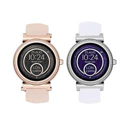 LvBu Armband Kompatibel Für Michael Kors Runway, Sport Silikon Classic Ersatz Uhrenarmband Für Michael Kors Access Runway Smartwatch (2 Pack-b) von LvBu